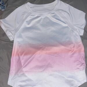White ombré sports tee